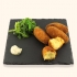 Croquetas de Bacalao con guarnición verde